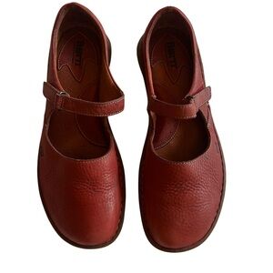 Born Cherry Leather Mary Janes